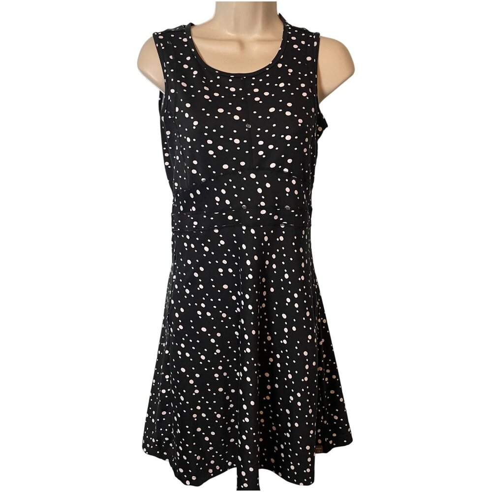 Title Nine Womens Athletic Dress Size XS Polka Dot Zip‎ Pocket Athleisure Tennis